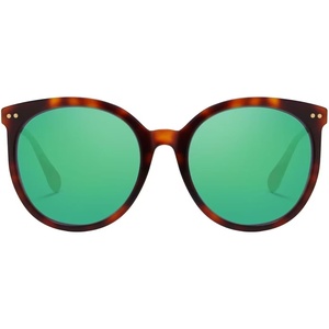 image:imageDUCO Polarized Oversized Sunglasses for Women Trendy Mirrored Shades Round Light Weight UV400 Sun Glasses DC2340Tortoise Frame Revo Green Mirror