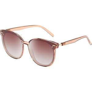 image:imageDUCO Retro Round Polarized Sunglasses for Women Men Oversized Vintage Shades W017 L Size Transparent Frame Brown Lens