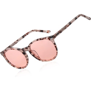 image:imageDUCO Retro Round UV400 Polarized Sunglasses for Women Men Vintage Shades Classic Acetate Trendy Fashion Sunglass DC1230