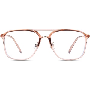 image:imageDUCO Retro Square Aviator Blue Light Glasses for Men Oversized Blue Ray Blocking Glasses Computer Glasses 70s Vintage Double Bridge Fashion Eyeglasses W022