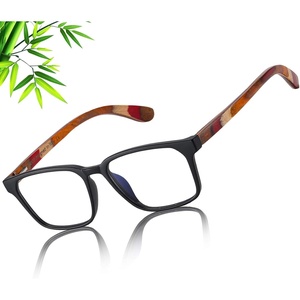 image:imageDUCO Wooden Computer Blue Light Blocking Glasses for Men Women Reading Gaming TV Phones U400 LensDC5212C2 Matte Black