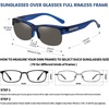 image:imageDUCO Polarized Fitover Sunglasses UV400 Protection amp HD for Unisex 8960  Stylish halfframe ultralight23g Durable TR90 frame lenses stay put fits over Rx glasses for sports amp daily04 Transparent Blue Frame Grey Lens
