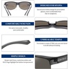 image:imageDUCO Polarized Fitover Sunglasses UV400 Protection amp HD for Unisex 8960  Stylish halfframe ultralight23g Durable TR90 frame lenses stay put fits over Rx glasses for sports amp daily05 Transparent Grey Frame Grey Lens