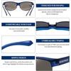 image:imageDUCO Polarized Fitover Sunglasses UV400 Protection amp HD for Unisex 8960  Stylish halfframe ultralight23g Durable TR90 frame lenses stay put fits over Rx glasses for sports amp daily04 Transparent Blue Frame Grey Lens
