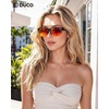 image:imageDUCO Polarized Fitover Sunglasses UV400 Protection amp HD for Unisex 8960  Stylish halfframe ultralight23g Durable TR90 frame lenses stay put fits over Rx glasses for sports amp daily06 Matte Black Frame Revo Red Lens