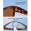 image:imageDUCO Polarized Fitover Sunglasses UV400 Protection amp HD for Unisex 8985  Ultralight23g durable TR90 frame clear view lenses stay put comfort stylish fits over Rx glasses for sports amp daily02 Tortoise Frame Brown Lens