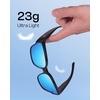 image:imageDUCO Polarized Fitover Sunglasses UV400 Protection amp HD for Unisex 8985  Ultralight23g durable TR90 frame clear view lenses stay put comfort stylish fits over Rx glasses for sports amp daily03 Black Frame Revo Blue Lens