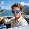 image:imageDUCO Polarized Fitover Sunglasses UV400 Protection amp HD for Unisex 8985  Ultralight23g durable TR90 frame clear view lenses stay put comfort stylish fits over Rx glasses for sports amp daily05 Clear Grey Frame Revo Blue Lens