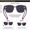 image:imageDUCO Polarized Fitover Sunglasses UV400 Protection amp HD for Unisex 8985  Ultralight23g durable TR90 frame clear view lenses stay put comfort stylish fits over Rx glasses for sports amp daily09 Clear Purple Frame Grey Lens