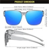 image:imageDUCO Polarized Fitover Sunglasses UV400 Protection amp HD for Unisex 8985  Ultralight23g durable TR90 frame clear view lenses stay put comfort stylish fits over Rx glasses for sports amp daily05 Clear Grey Frame Revo Blue Lens