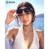 image:imageDUCO Polarized Fitover Sunglasses UV400 Protection amp HD for Unisex 8985  Ultralight23g durable TR90 frame clear view lenses stay put comfort stylish fits over Rx glasses for sports amp daily01 Shine Black Frame Grey Lens