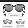 image:imageDUCO Polarized Fitover Sunglasses UV400 Protection amp HD for Unisex 8985  Ultralight23g durable TR90 frame clear view lenses stay put comfort stylish fits over Rx glasses for sports amp daily04 Matte Black Frame Mirror Lens