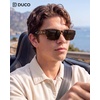 image:imageDUCO Polarized Fitover Sunglasses UV400 Protection amp HD for Unisex 8985  Ultralight23g durable TR90 frame clear view lenses stay put comfort stylish fits over Rx glasses for sports amp daily02 Tortoise Frame Brown Lens