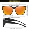 image:imageDUCO Polarized Fitover Sunglasses UV400 Protection amp HD for Unisex 8985  Ultralight23g durable TR90 frame clear view lenses stay put comfort stylish fits over Rx glasses for sports amp daily10 Matte Black Frame Revo Red Lens