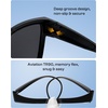 image:imageDUCO Polarized Fitover Sunglasses UV400 Protection amp HD for Unisex 8985  Ultralight23g durable TR90 frame clear view lenses stay put comfort stylish fits over Rx glasses for sports amp daily01 Shine Black Frame Grey Lens