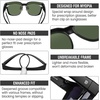 image:imageDUCO Polarized Fitover Sunglasses UV400 Protection amp HD for Unisex 8985  Ultralight23g durable TR90 frame clear view lenses stay put comfort stylish fits over Rx glasses for sports amp daily10 Matte Black Frame Revo Red Lens