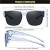 image:imageDUCO Polarized Fitover Sunglasses UV400 Protection amp HD for Unisex 8985  Ultralight23g durable TR90 frame clear view lenses stay put comfort stylish fits over Rx glasses for sports amp daily08 Clear Blue Frame Grey Lens