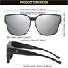 image:imageDUCO Polarized Fitover Sunglasses UV400 Protection amp HD for Unisex 8985  Ultralight23g durable TR90 frame clear view lenses stay put comfort stylish fits over Rx glasses for sports amp daily04 Matte Black Frame Mirror Lens