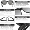 image:imageDUCO Polarized Fitover Sunglasses UV400 Protection amp HD for Unisex 8985  Ultralight23g durable TR90 frame clear view lenses stay put comfort stylish fits over Rx glasses for sports amp daily04 Matte Black Frame Mirror Lens