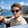 image:imageDUCO Polarized Fitover Sunglasses UV400 Protection amp HD for Unisex 8985  Ultralight23g durable TR90 frame clear view lenses stay put comfort stylish fits over Rx glasses for sports amp daily08 Clear Blue Frame Grey Lens