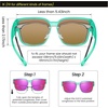 image:imageDUCO Polarized Fitover Sunglasses UV400 Protection amp HD for Unisex 8985  Ultralight23g durable TR90 frame clear view lenses stay put comfort stylish fits over Rx glasses for sports amp daily07 Clear Green Fr Re Purple Lens