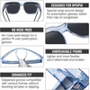 image:imageDUCO Polarized Fitover Sunglasses UV400 Protection amp HD for Unisex 8985  Ultralight23g durable TR90 frame clear view lenses stay put comfort stylish fits over Rx glasses for sports amp daily08 Clear Blue Frame Grey Lens