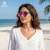 image:imageDUCO Polarized Fitover Sunglasses UV400 Protection amp HD for Unisex 8985  Ultralight23g durable TR90 frame clear view lenses stay put comfort stylish fits over Rx glasses for sports amp daily07 Clear Green Fr Re Purple Lens