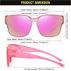 image:imageDUCO Polarized Fitover Sunglasses UV400 Protection amp HD for Unisex 8985  Ultralight23g durable TR90 frame clear view lenses stay put comfort stylish fits over Rx glasses for sports amp daily06 Clear Rose Frame Revo Pink Lens