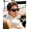 image:imageDUCO HD Polarized Sunglasses That Fit Over Glasses for Men Women 8986  UV400 Protection Lightweight23g TR90 Frame SkinFriendly Square Wrap Around Sunglasses For Driving Sports DailyMatte Black Frame Brown Lens