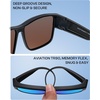 image:imageDUCO HD Polarized Sunglasses That Fit Over Glasses for Men Women 8986  UV400 Protection Lightweight23g TR90 Frame SkinFriendly Square Wrap Around Sunglasses For Driving Sports DailyMatte Black Frame Revo Blue Lens