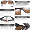 image:imageDUCO HD Polarized Sunglasses That Fit Over Glasses for Men Women 8986  UV400 Protection Lightweight23g TR90 Frame SkinFriendly Square Wrap Around Sunglasses For Driving Sports DailyMatte Black Frame Brown Lens
