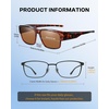 image:imageDUCO HD Polarized Sunglasses That Fit Over Glasses for Men Women 8986  UV400 Protection Lightweight23g TR90 Frame SkinFriendly Square Wrap Around Sunglasses For Driving Sports DailyBrown Tortoise Frame Brown Lens