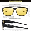 image:imageDUCO HD Polarized Sunglasses That Fit Over Glasses for Men Women 8986  UV400 Protection Lightweight23g TR90 Frame SkinFriendly Square Wrap Around Sunglasses For Driving Sports DailyShine Black Frame Night Vision Lens