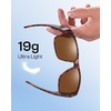 image:imageDUCO HD Polarized Sunglasses That Fit Over Glasses for Men Women 8986  UV400 Protection Lightweight23g TR90 Frame SkinFriendly Square Wrap Around Sunglasses For Driving Sports DailyBrown Tortoise Frame Brown Lens
