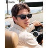 image:imageDUCO HD Polarized Sunglasses That Fit Over Glasses for Men Women 8986  UV400 Protection Lightweight23g TR90 Frame SkinFriendly Square Wrap Around Sunglasses For Driving Sports DailyMatte Black Frame Grey Lens