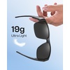 image:imageDUCO HD Polarized Sunglasses That Fit Over Glasses for Men Women 8986  UV400 Protection Lightweight23g TR90 Frame SkinFriendly Square Wrap Around Sunglasses For Driving Sports DailyMatte Black Frame Grey Lens