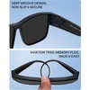 image:imageDUCO HD Polarized Sunglasses That Fit Over Glasses for Men Women 8986  UV400 Protection Lightweight23g TR90 Frame SkinFriendly Square Wrap Around Sunglasses For Driving Sports DailyMatte Black Frame Grey Lens