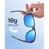 image:imageDUCO HD Polarized Sunglasses That Fit Over Glasses for Men Women 8986  UV400 Protection Lightweight23g TR90 Frame SkinFriendly Square Wrap Around Sunglasses For Driving Sports DailyMatte Black Frame Revo Blue Lens
