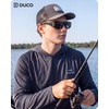 image:imageDUCO HD Polarized Sunglasses That Fit Over Glasses for Men Women 896801 Black Frame Gray Lens