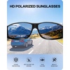 image:imageDUCO HD Polarized Sunglasses That Fit Over Glasses for Men Women 896801 Black Frame Gray Lens