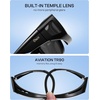 image:imageDUCO HD Polarized Sunglasses That Fit Over Glasses for Men Women 896801 Black Frame Gray Lens