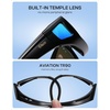 image:imageDUCO HD Polarized Sunglasses That Fit Over Glasses for Men Women 896802 Black Frame Revo Blue Lens