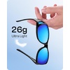 image:imageDUCO HD Polarized Sunglasses That Fit Over Glasses for Men Women 896802 Black Frame Revo Blue Lens