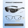 image:imageDUCO HD Polarized Sunglasses That Fit Over Glasses for Men Women 896803 Transparent Gray Frame Gray Lens
