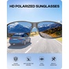 image:imageDUCO HD Polarized Sunglasses That Fit Over Glasses for Men Women 896803 Transparent Gray Frame Gray Lens