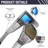 image:imageDUCO HD Polarized Sunglasses That Fit Over Glasses for Men Women 896806 Transparent Gray Frame Revo Blue Lens