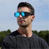 image:imageDUCO HD Polarized Sunglasses That Fit Over Glasses for Men Women 896806 Transparent Gray Frame Revo Blue Lens