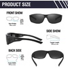 image:imageDUCO HD Polarized Sunglasses That Fit Over Glasses for Men Women 896807 Matte Black Frame Gray Lens