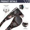image:imageDUCO HD Polarized Sunglasses That Fit Over Glasses for Men Women 896808 Gray Tortoise Frame Gray Lens