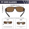 image:imageDUCO HD Polarized Sunglasses That Fit Over Glasses for Men Women 896809 Gray Tortoise Frame Brown Lens